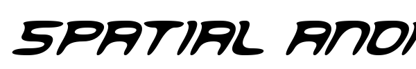 Spatial Anomaly font preview